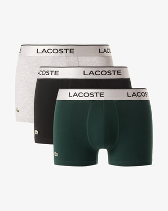 3er-Pack kurze Trunks mit silbernem Bund