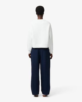 Weite Chinohose aus Stretch-Gabardine
