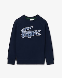 Sweatshirt aus Fleece mit Monogramm-Print