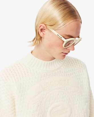 Pullover Runway aus Wolle mit gesticktem Badge