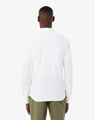 Slim Fit-Hemd aus Baumwollpiqué