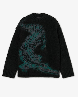 Pullover Runway aus Jacquard mit Krokodil