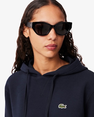 Relaxed Fit-Hoodie aus Piqu&eacute;