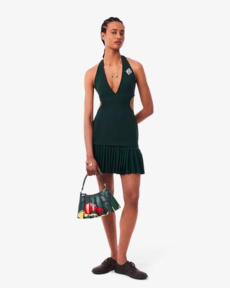 Kleine Runway Lenglen Tasche aus Leder mit Krokodil-Print
