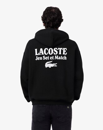 Hoodie aus Fleece mit mehreren Prints