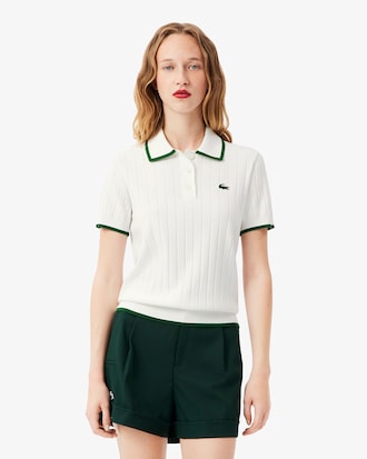 Golf-Pullover mit Polokragen und kurzen Ärmeln