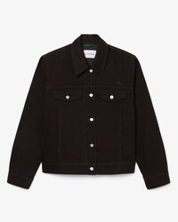 Slim Fit-Jacke aus Denim mit Kn&ouml;pfen