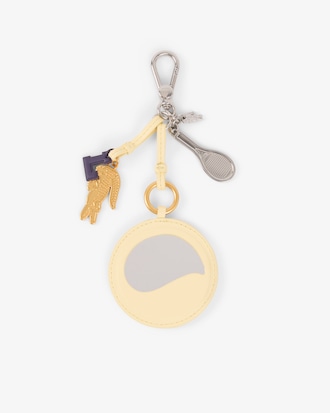 Schl&uuml;sselanh&auml;nger mit Tennisschl&auml;ger, Spiegel und L-Charm