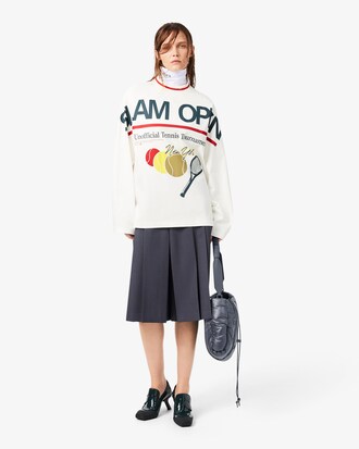 Runway Langarm-T-Shirt mit Tennis-Druck