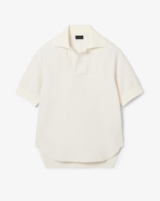 Loose Fit-Polohemd Runway aus Piqu&eacute;-Strick