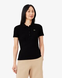 Slim Fit-Polohemd L.12.D aus gerippter Baumwolle