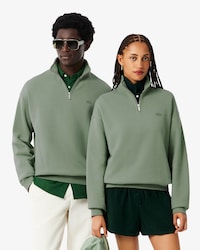 Sweatshirt aus schwerem Fleece mit Reißverschluss und hohem Kragen