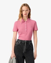 Slim Fit Damen LACOSTE Poloshirt aus Stretch-Baumwoll-Piqué