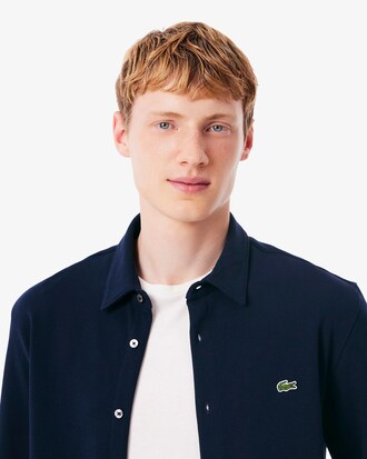 Slim Fit-Hemd aus Baumwollpiqué