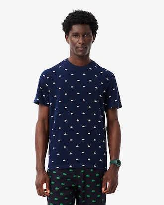 Pyjama-Oberteil mit Krokodil-Print
