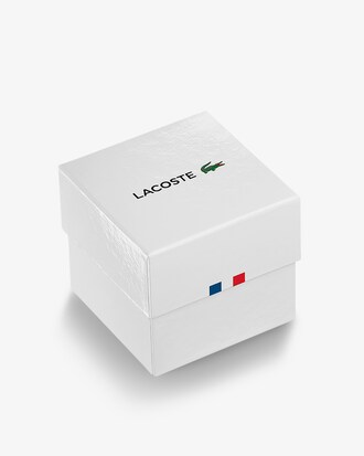LACOSTE MOVE 12.12 Dreizeigeruhr aus schwarzem Silikon