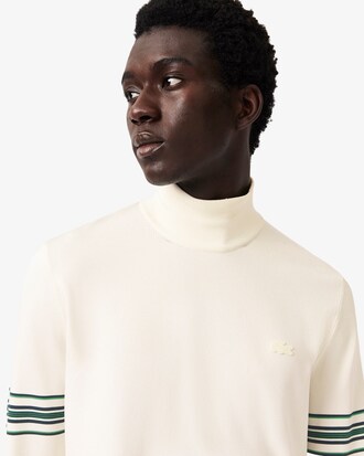 Runway Pullover aus Jersey mit hohem Kragen und Streifenmuster
