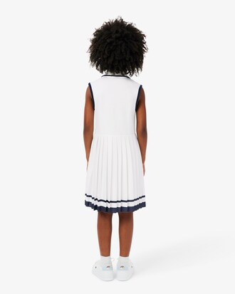 Polokleid aus Stretch-Piqué mit Falten