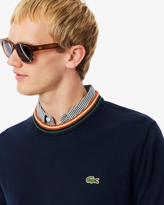 Gestreifter Pullover aus Baumwollstrick