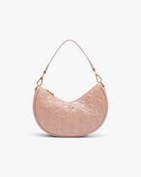 Halbmondförmige Tasche Maheki aus geprägtem Leder