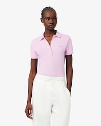 Slim Fit Damen LACOSTE Poloshirt aus Stretch-Baumwoll-Piqu&eacute;