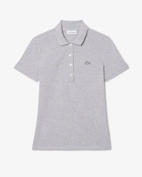 Slim Fit Damen LACOSTE Poloshirt aus Stretch-Baumwoll-Piqu&eacute;