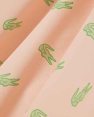 Halblange Badehose mit Kroko-Print