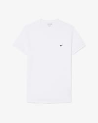 T-Shirt aus leichter Pima-Baumwolle mit V-Ausschnitt