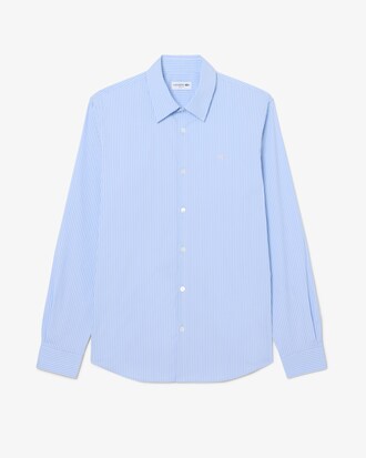 Chemise popeline stretch ray&eacute;e slim fit