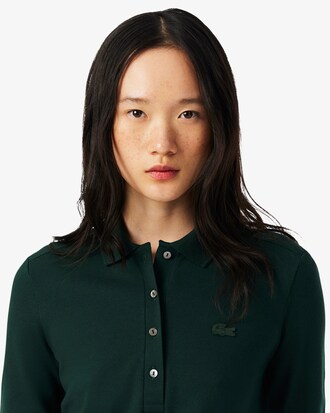 Polo L.12.D slim fit en mini Piqu&eacute; stretch