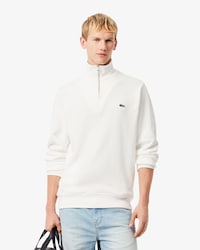 Sweatshirt zippé interlock col montant