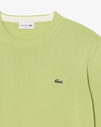 Pull coton uni col rond