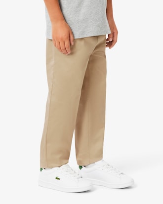 Pantalon chino gabardine de coton stretch