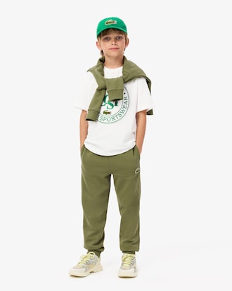T-shirt coton badge contrasté