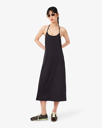 Robe longue &agrave; bretelles dos nu