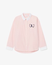 Chemise popeline badge brod&eacute;