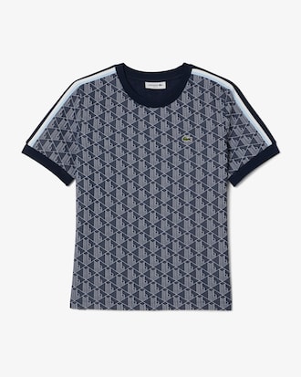 T-shirt slim fit jacquard monogramme