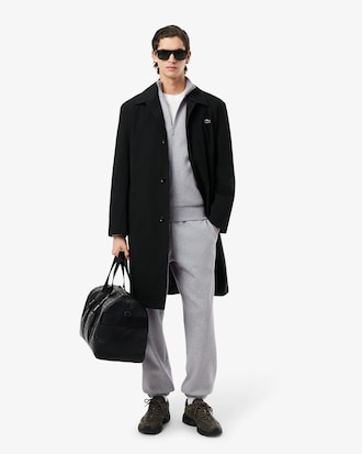 Sweatshirt zipp&eacute; molleton col montant