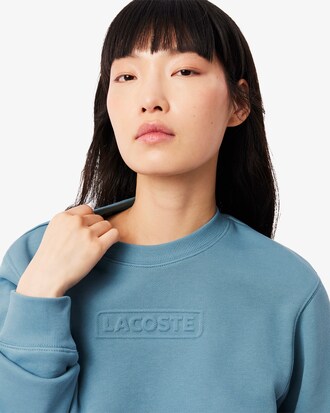 Sweatshirt coton logo embossé