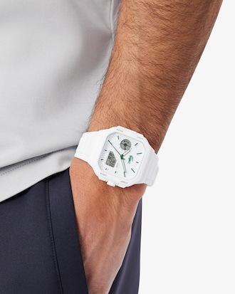 Montre analogique digitale LC33 carr&eacute;e silicone