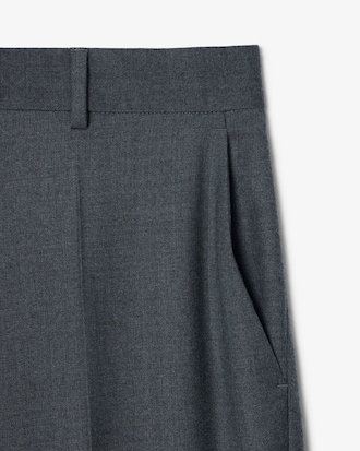 Pantalon de costume laine feutr&eacute;e regular fit