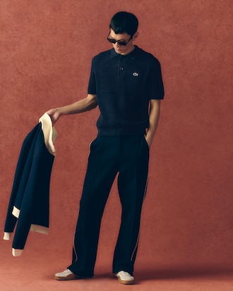 Pull polo manches courtes coton épais