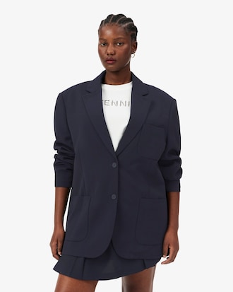 Blazer Piqu&eacute; fluide