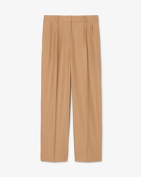 Pantalon &agrave; plis flanelle oversize