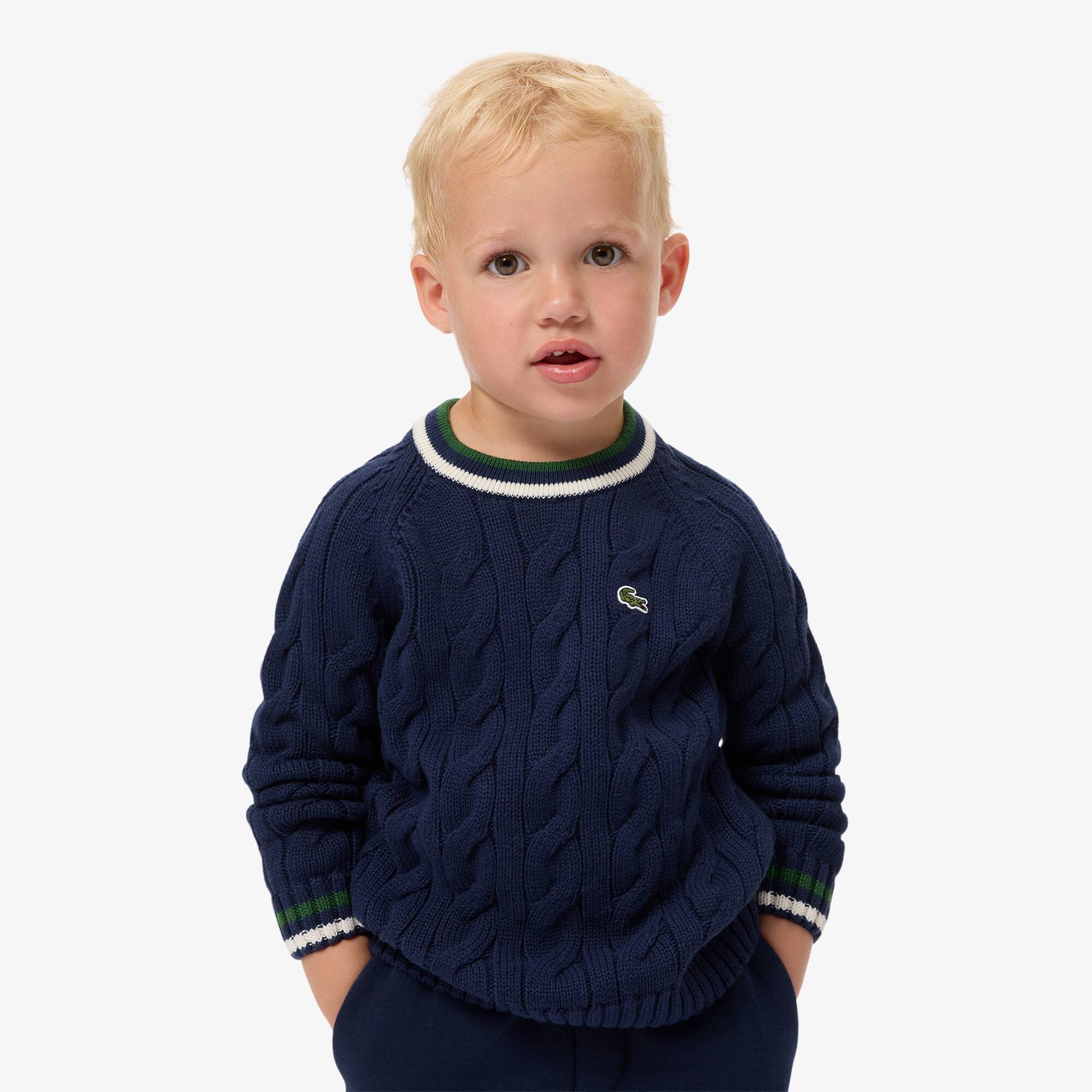 Pull Essential en maille torsadée à col ras-du-cou | Violet | Tommy Hilfiger