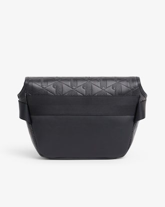 Mini sac messenger monogramme en cuir