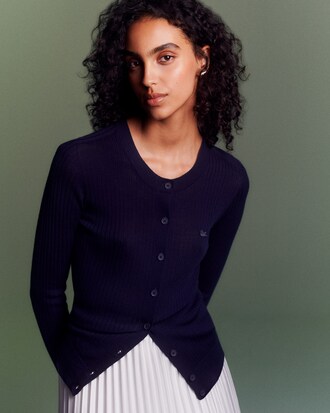 Cardigan c&ocirc;tel&eacute; laine m&eacute;rinos