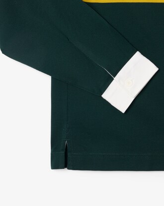 Polo rugby Piqu&eacute; ray&eacute; relaxed fit