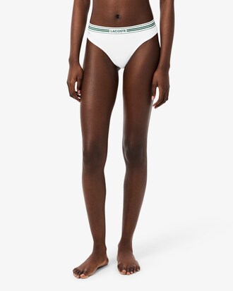 String coton stretch ceinture contrast&eacute;e