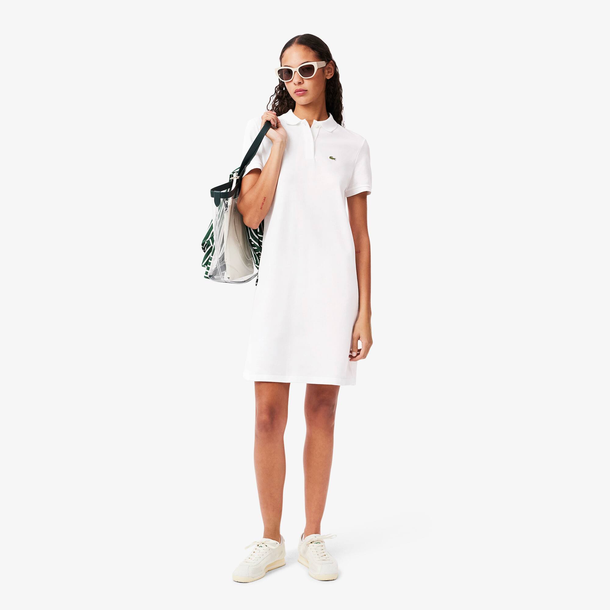 Robe polo femme Lacoste en petit piqu souple